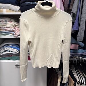 Zara Cream Turtleneck Sweater